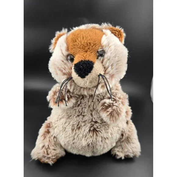 Adorable GANZ Webkinz Groundhog Plush Soft & Cuddly Stuffed Animal - Tan & Brown - Picture 1 of 12